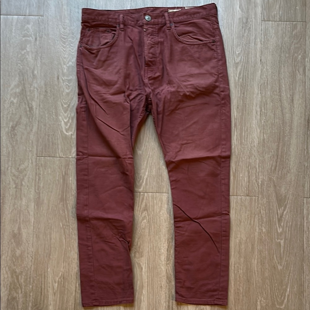 All Saints Maroon Tapered Pants